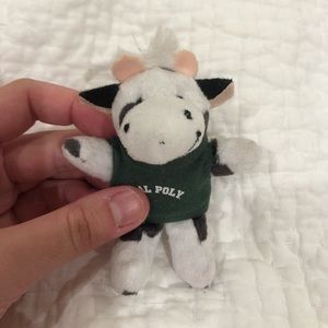 cute cal poly cow keychain